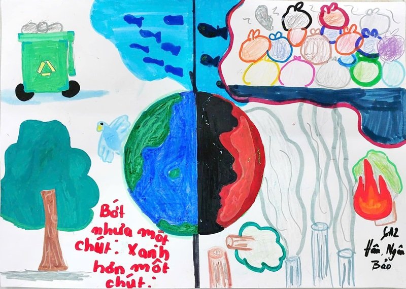 vẽ tranh tuyên truyền bảo vệ môi trường 24