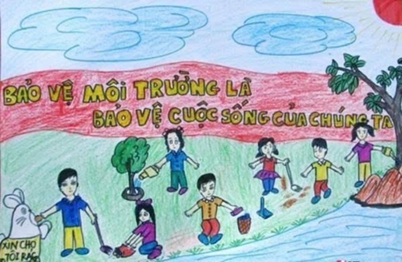 vẽ tranh tuyên truyền bảo vệ môi trường 33