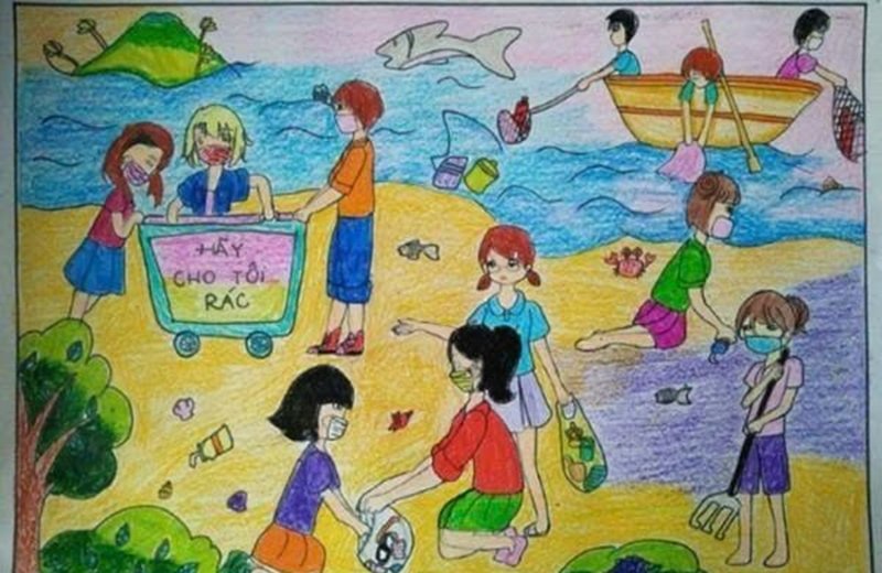 vẽ tranh tuyên truyền bảo vệ môi trường 34