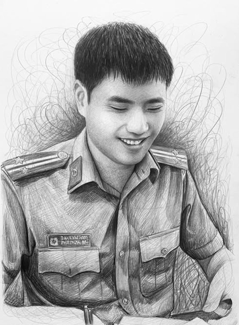 Tranh chân dung đẹp dành cho học sinh luyện vẽ