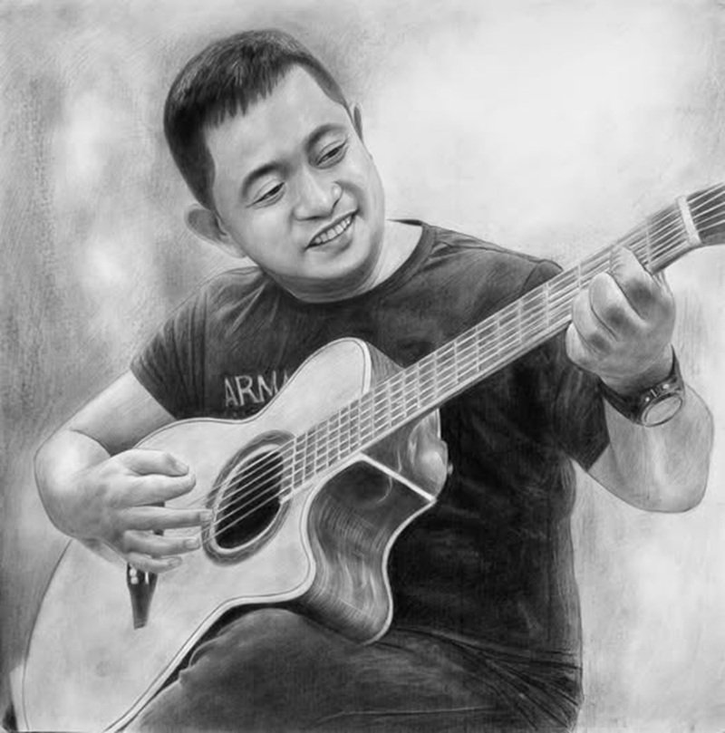 Tranh chân dung phong cách Hàn Quốc nhẹ nhàng