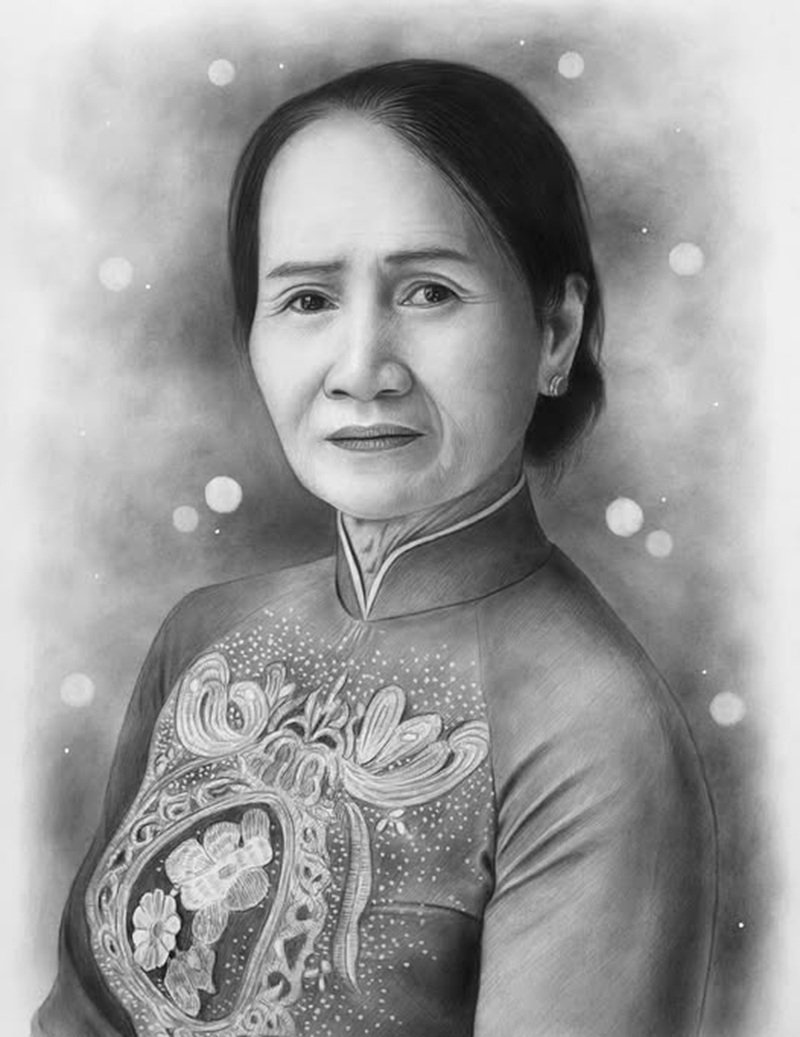 Tranh chân dung đẹp với biểu cảm sinh động tự nhiên