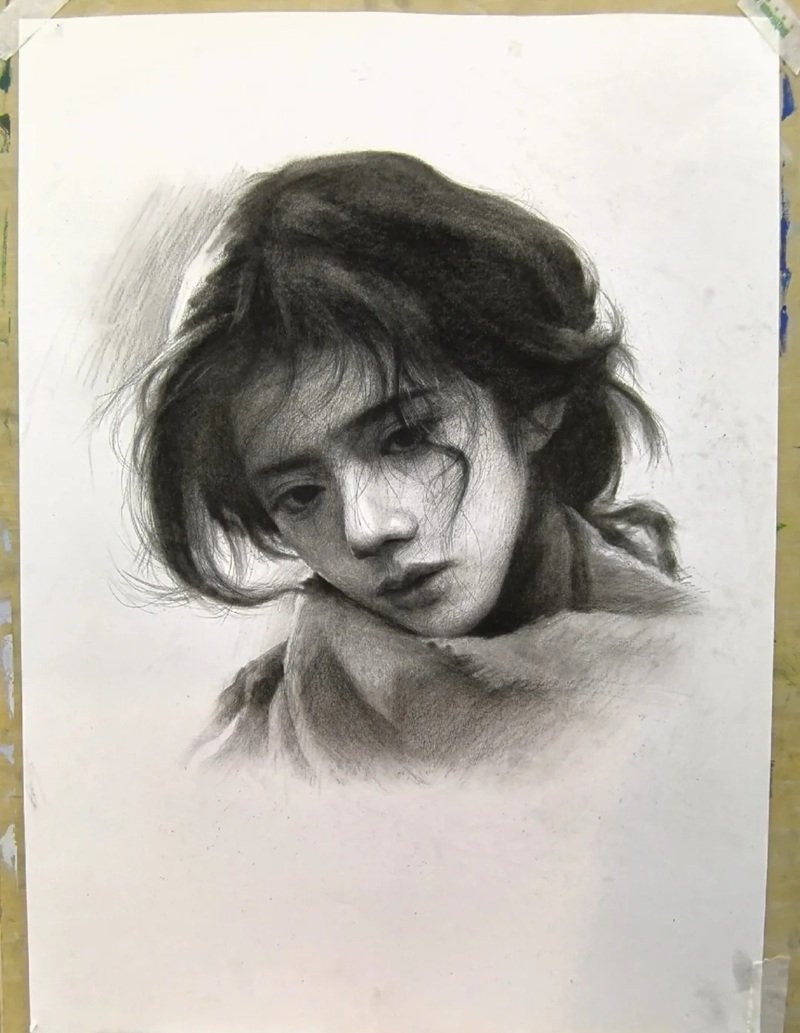 Tranh chân dung đẹp mang phong cách sang trọng hiện đại
