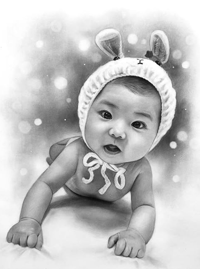 Bộ ảnh tranh chân dung đẹp phong cách tối giản