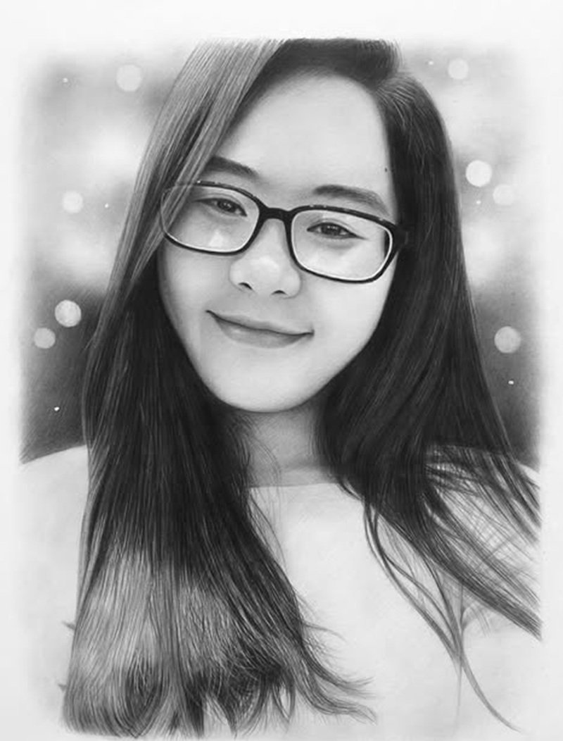 Tranh chân dung chì mềm dành cho người mới tập vẽ
