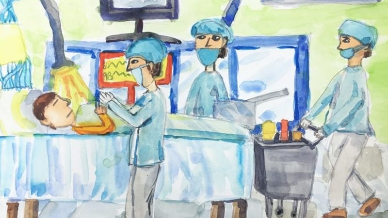 Tranh chủ đề nghề nghiệp bác sĩ