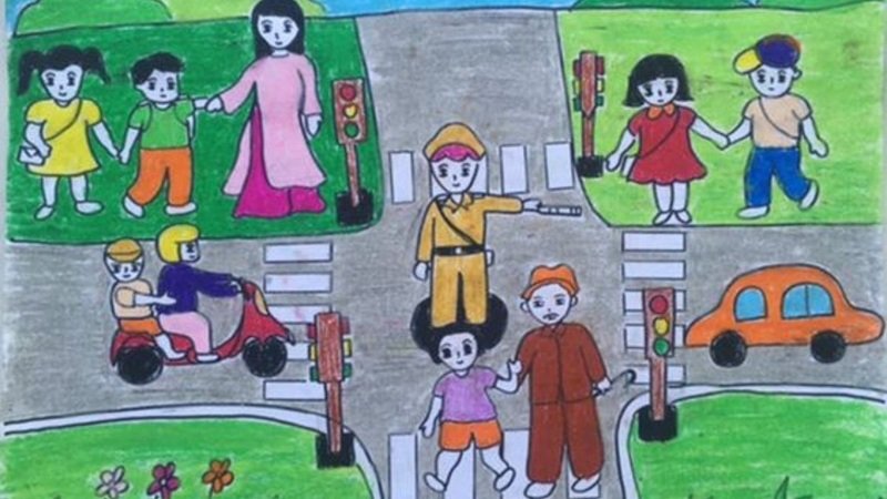 Tranh chủ đề nghề nghiệp công an