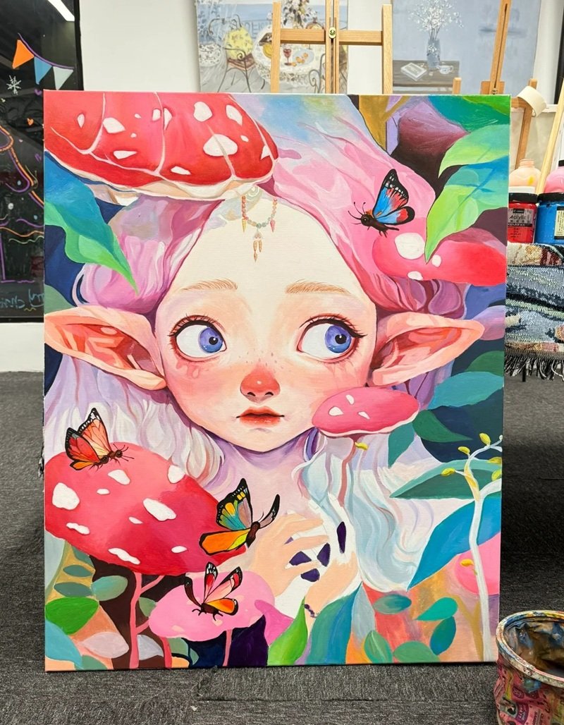 Hình minh họa đơn giản theo tranh cute
