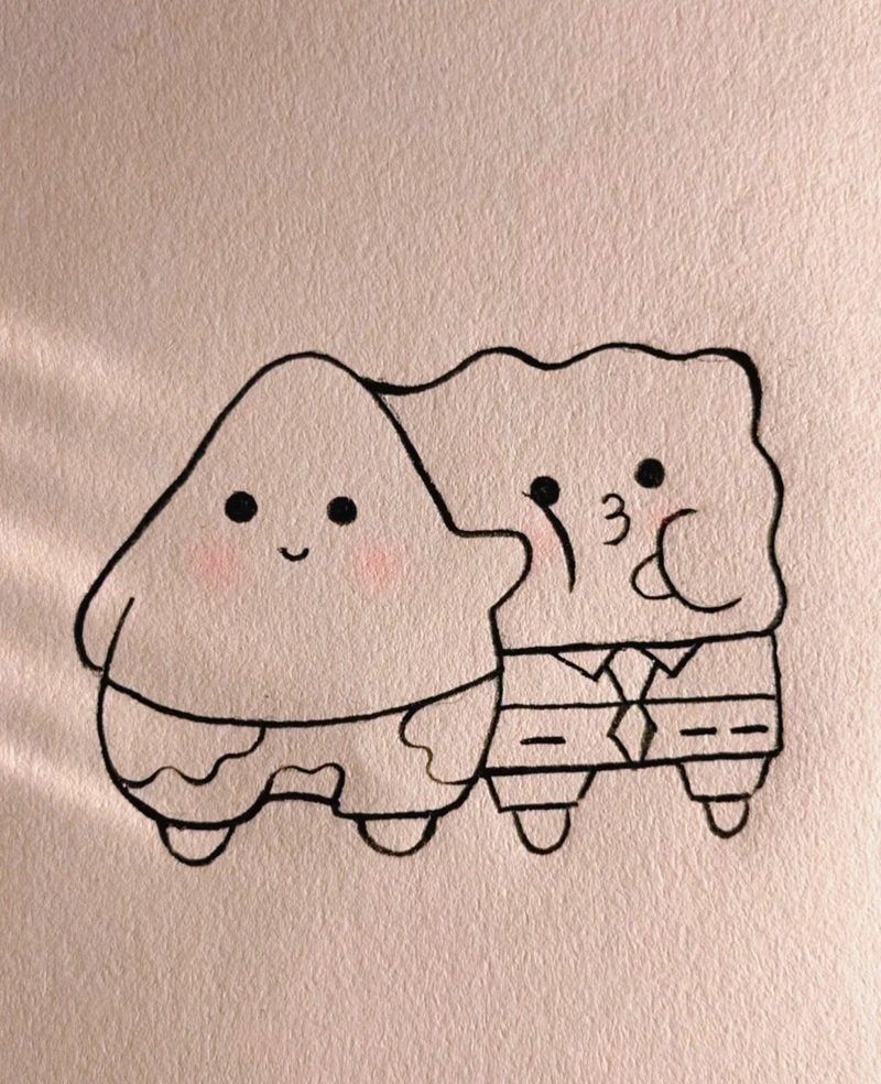 Đồ ăn đáng yêu theo phong cách tranh cute