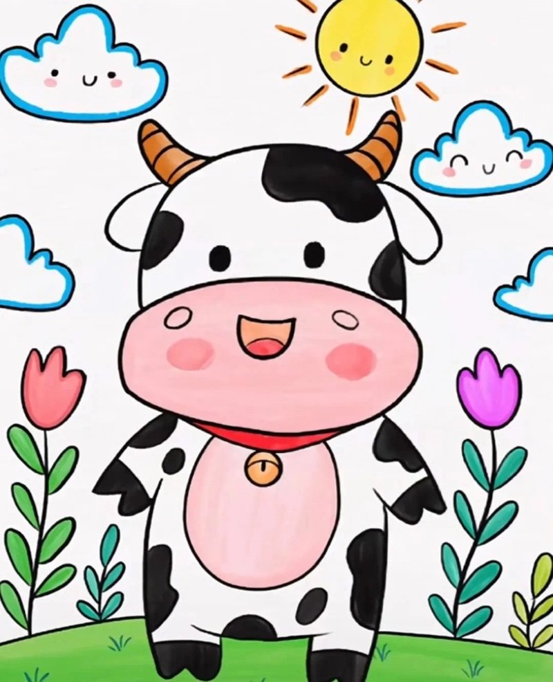 Gấu mèo đáng yêu trong tranh cute chibi