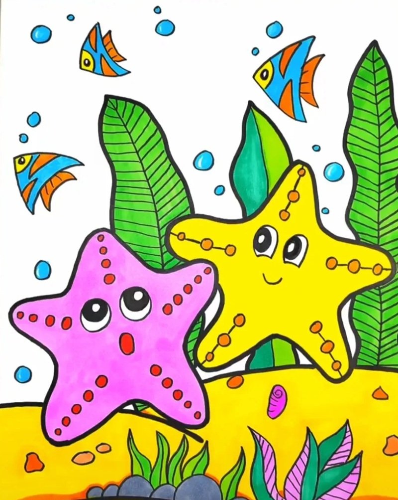 Màu pastel nhẹ nhàng cho tranh cute