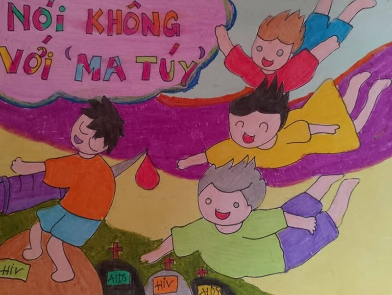 Tranh phòng chống ma túy truyền cảm hứng trẻ