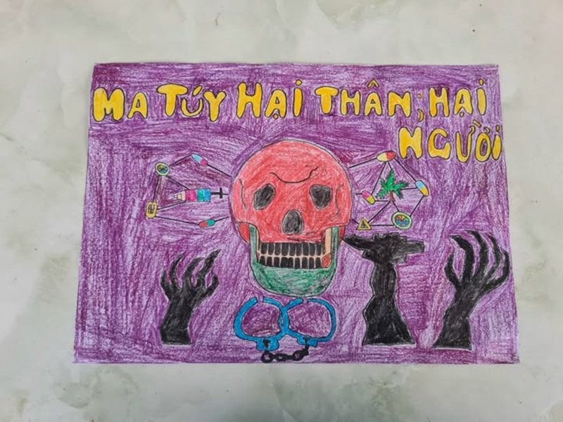 Hình vẽ phòng chống ma túy đẹp ý nghĩa