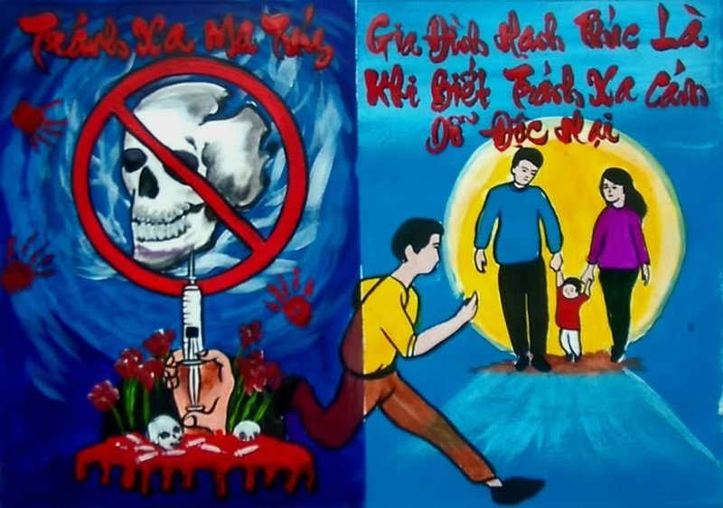 Tranh phòng chống ma túy bảo vệ giới trẻ