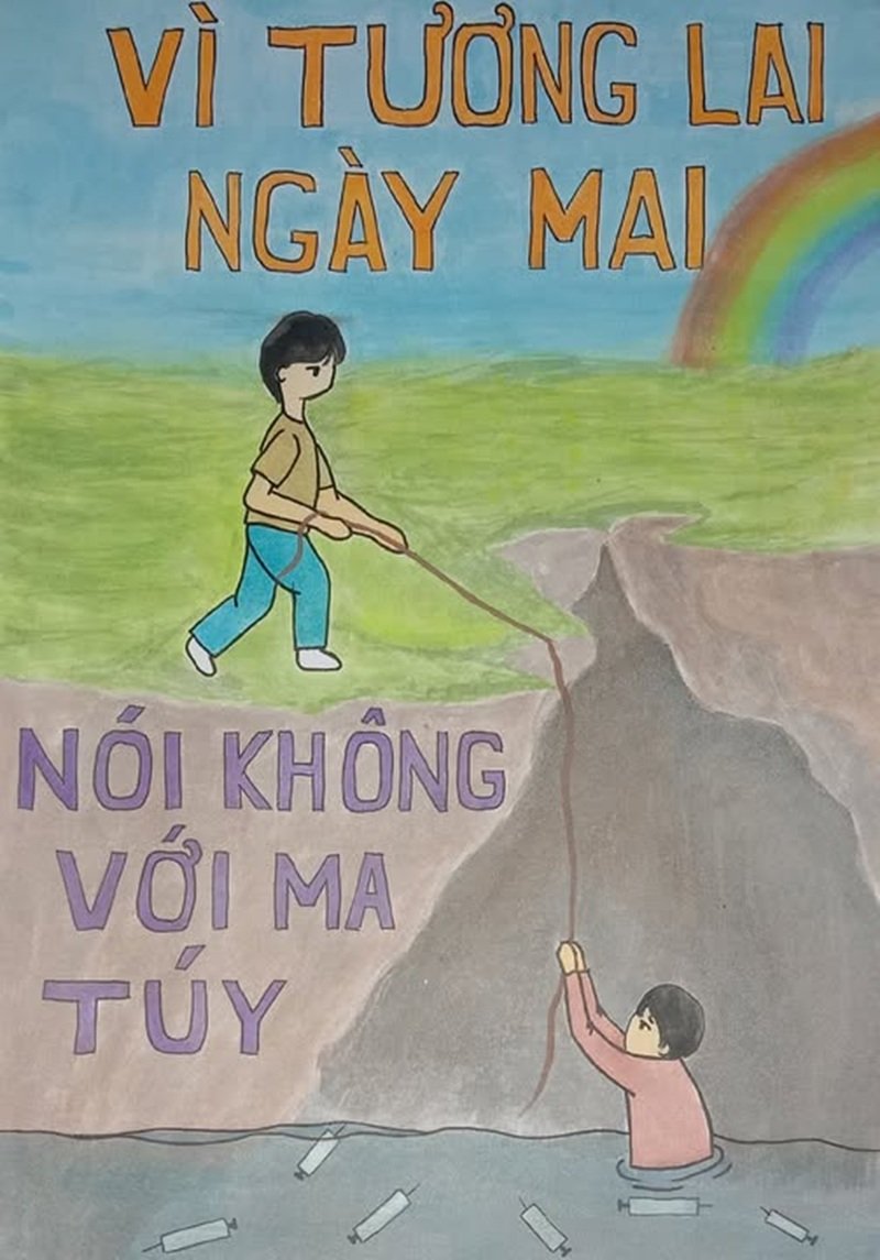 Tranh phòng chống ma túy vì cuộc sống xanh