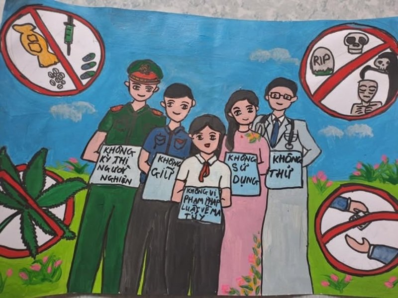 Thông điệp tranh phòng chống ma túy mạnh mẽ