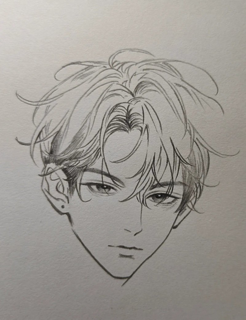 Tranh vẽ anime nam phong cách cổ trang