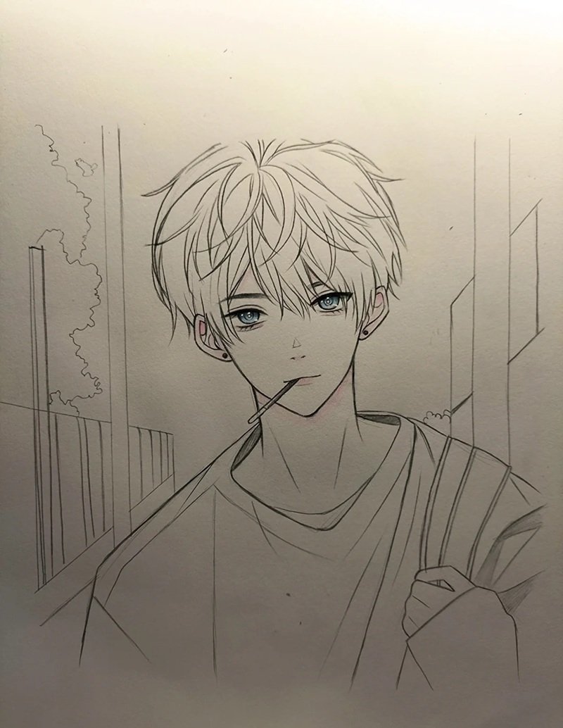 Vẽ anime nam ngầu đầy cá tính