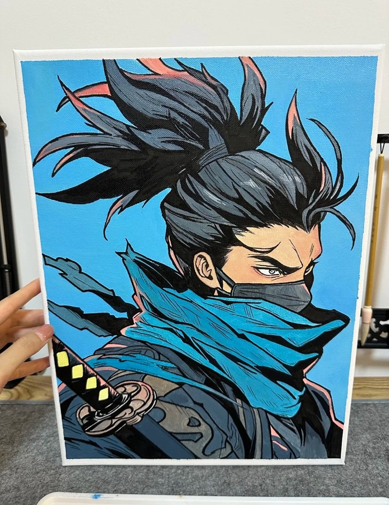 Tranh vẽ anime nam tóc trắng đẹp