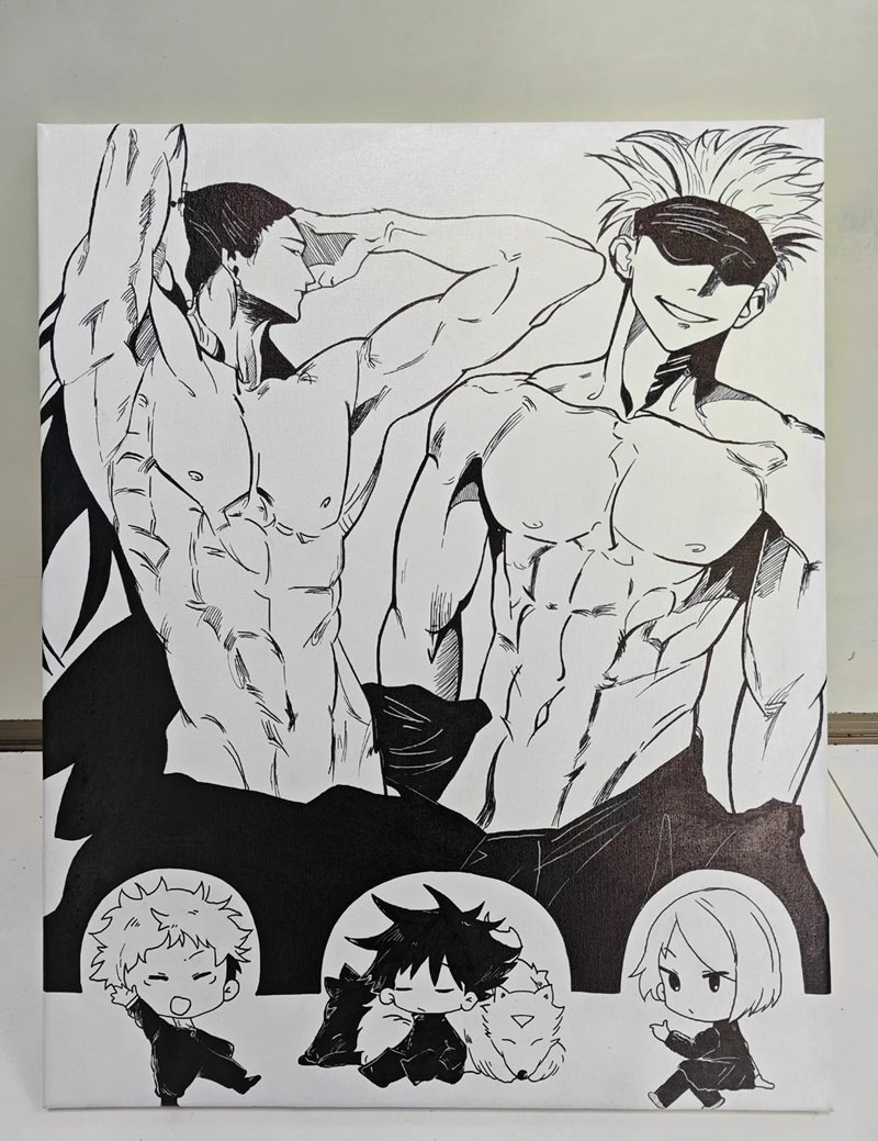 Tranh vẽ anime nam phong cách học đường