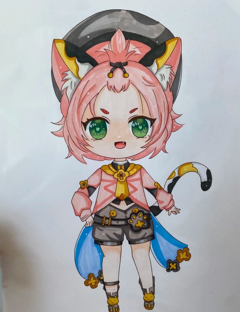 Tranh vẽ chibi cute girl anime đẹp