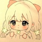 tranh vẽ chibi cute girl 14