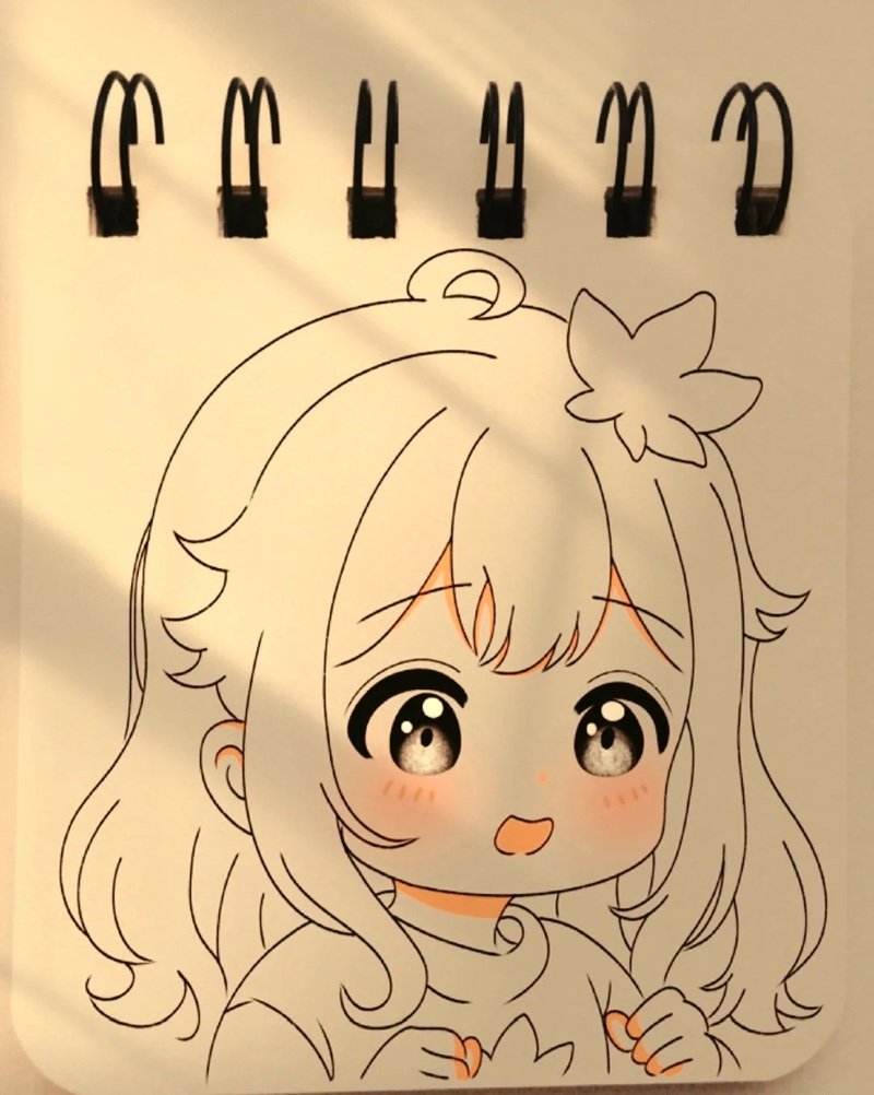 Tranh vẽ chibi cute girl nghệ thuật