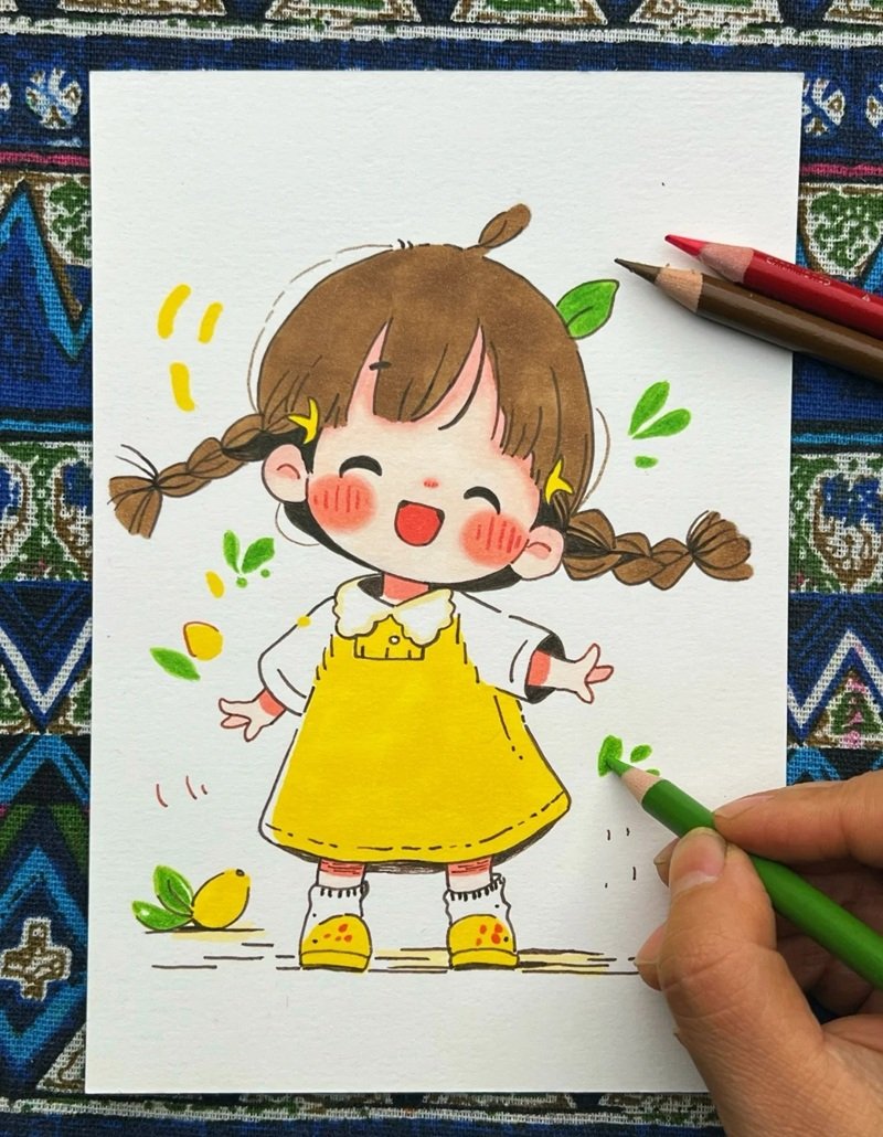 Tranh vẽ chibi cute girl đáng yêu nhất