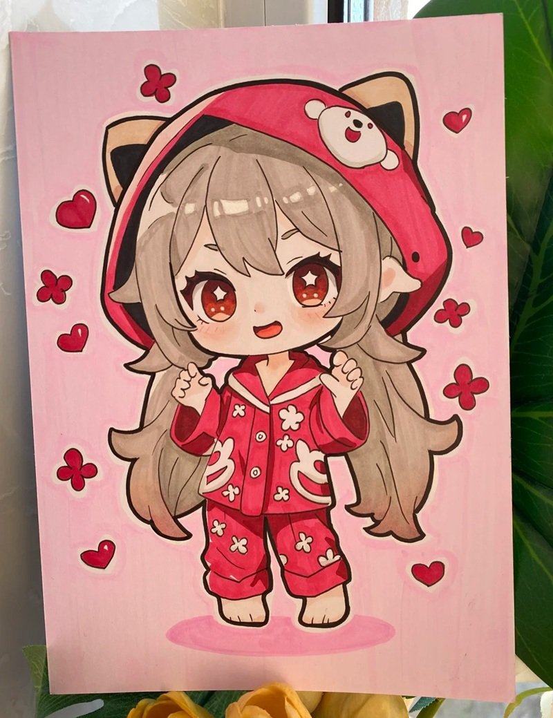 Mẫu tranh vẽ chibi cute girl đẹp