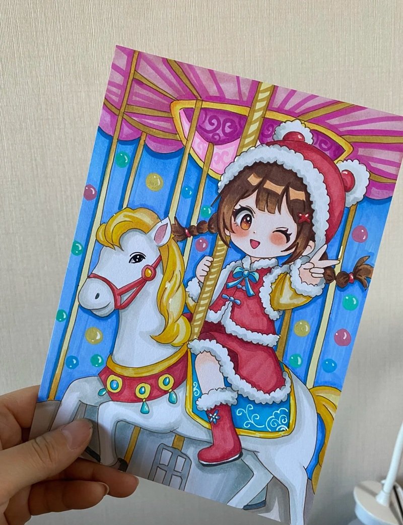 Hình tranh vẽ chibi cute girl đẹp