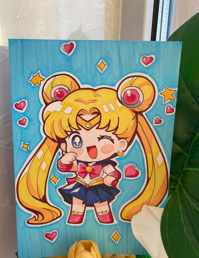 Kawaii tranh vẽ chibi cute girl