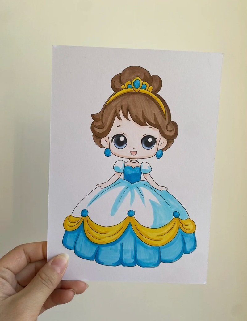 Cute tranh vẽ chibi girl dễ thương