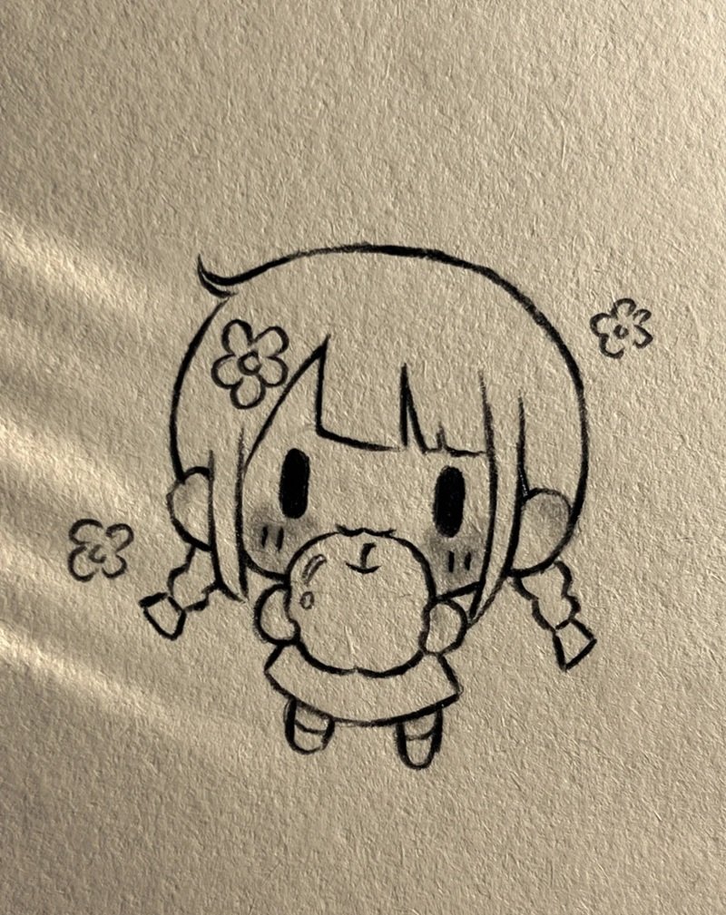 Ngọt ngào tranh vẽ chibi cute girl