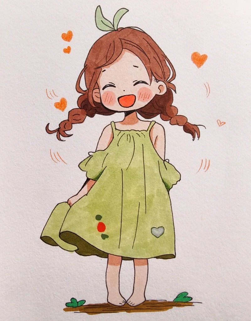 Vẽ chibi cute girl đẹp đáng yêu