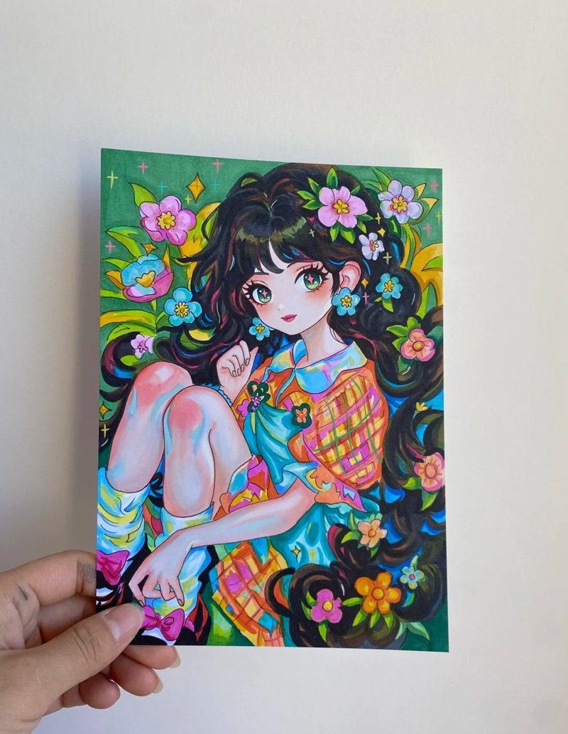 Chibi cute girl phong cách học sinh