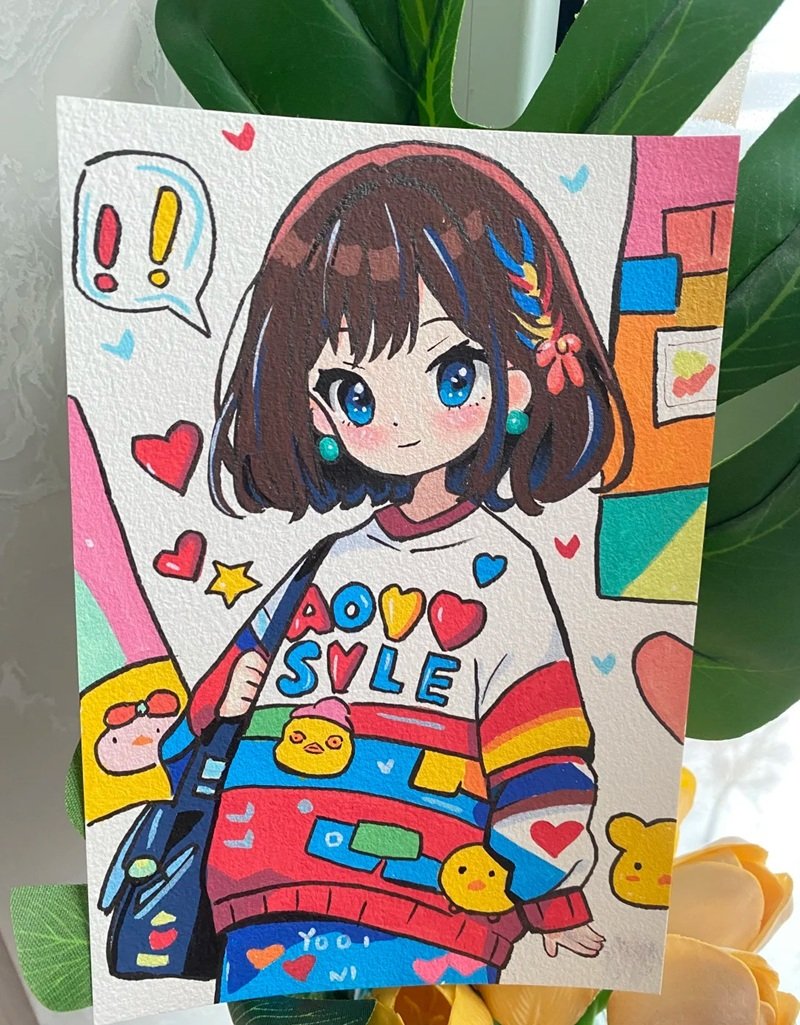 Tranh vẽ chibi cute girl nổi bật
