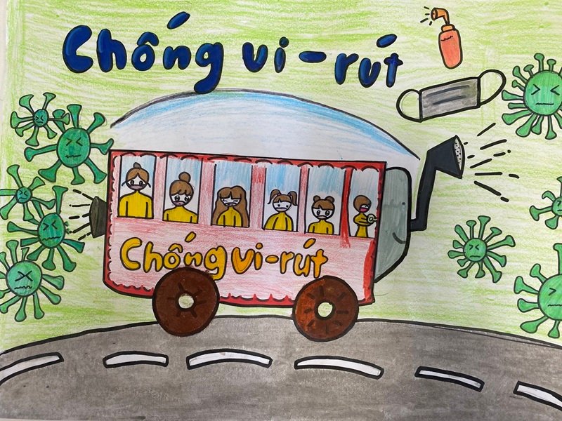 tranh vẽ chiếc ô tô mơ ước 6