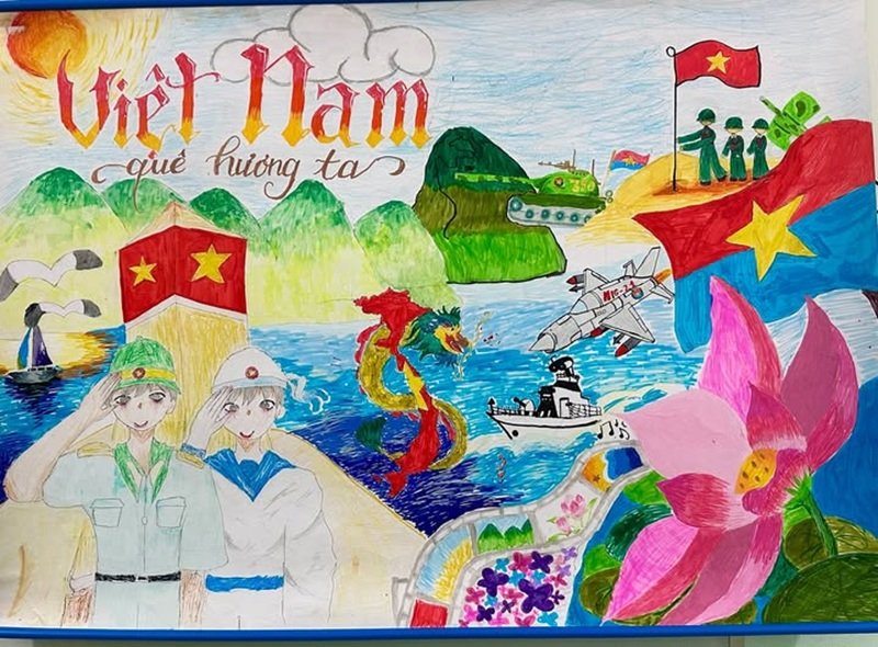 Tranh vẽ chủ quyền biển đảo Việt Nam đẹp mắt