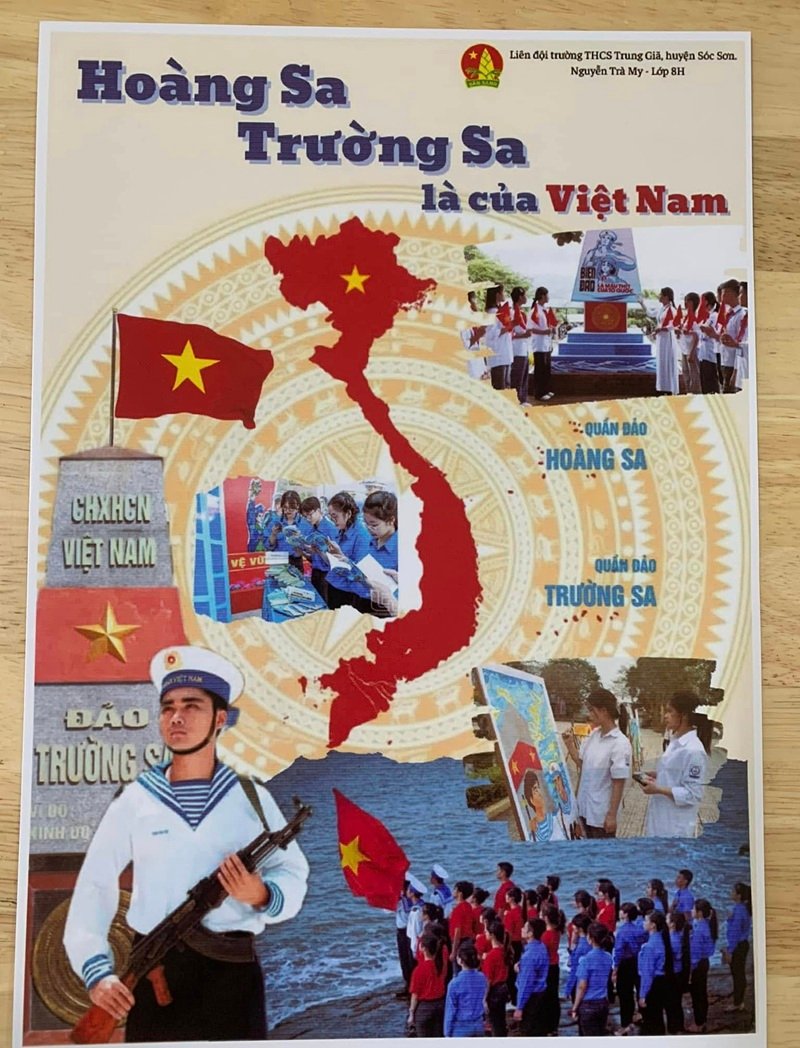 Tranh vẽ chủ quyền biển đảo Việt Nam sáng màu