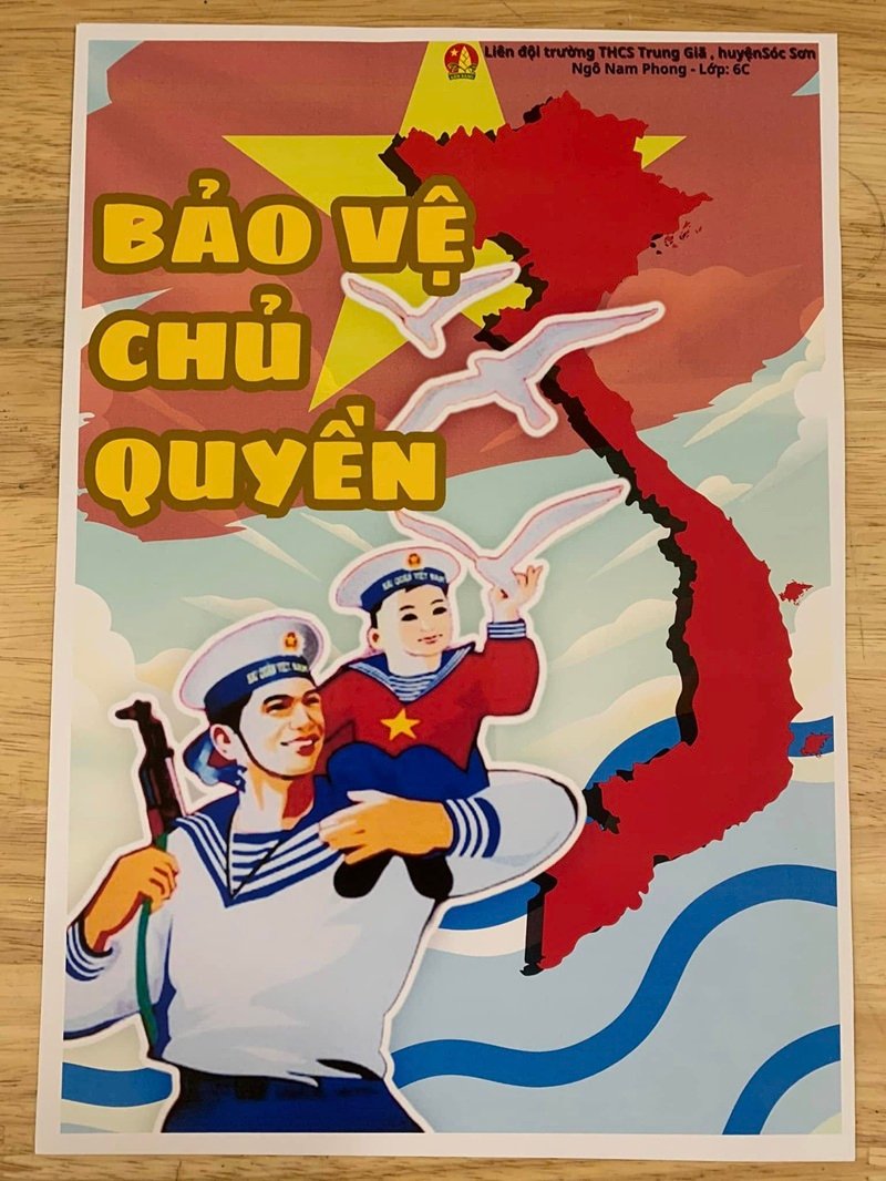 Tranh vẽ chủ quyền biển đảo Việt Nam đầy tự hào