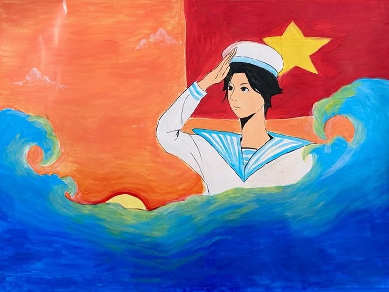 Tranh vẽ chủ quyền biển đảo Việt Nam hiện đại