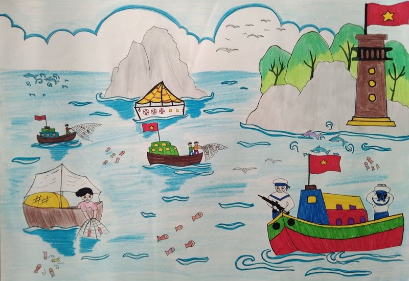 Chủ đề tranh vẽ chủ quyền biển đảo Việt Nam