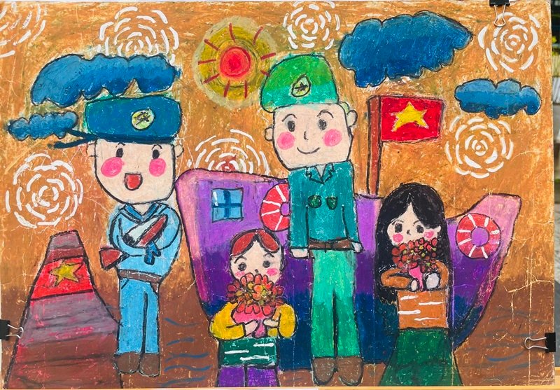 Độc đáo tranh vẽ chủ quyền biển đảo Việt Nam
