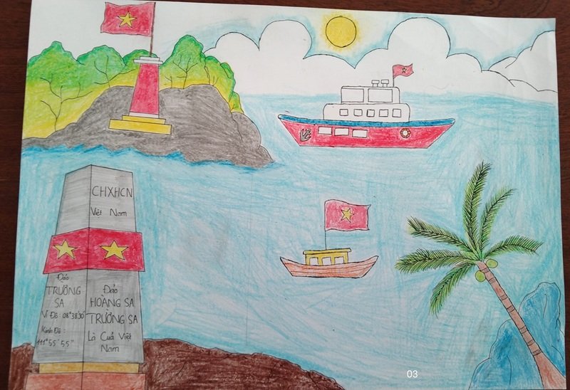 Tranh vẽ chủ quyền biển đảo Việt Nam nghệ thuật