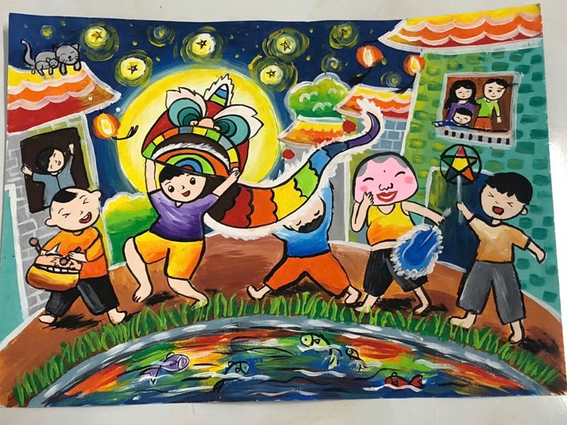 Tranh vẽ trung thu sinh động nhất