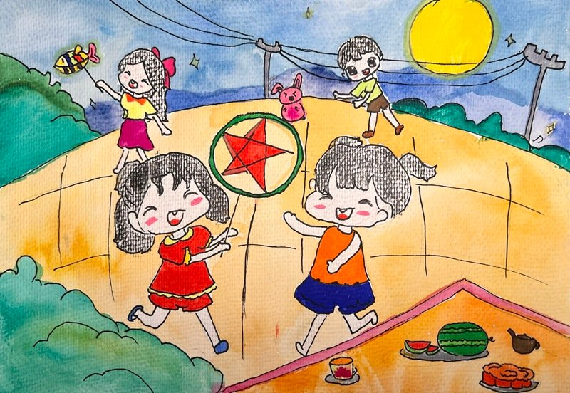 Bộ tranh vẽ trung thu đầy màu sắc