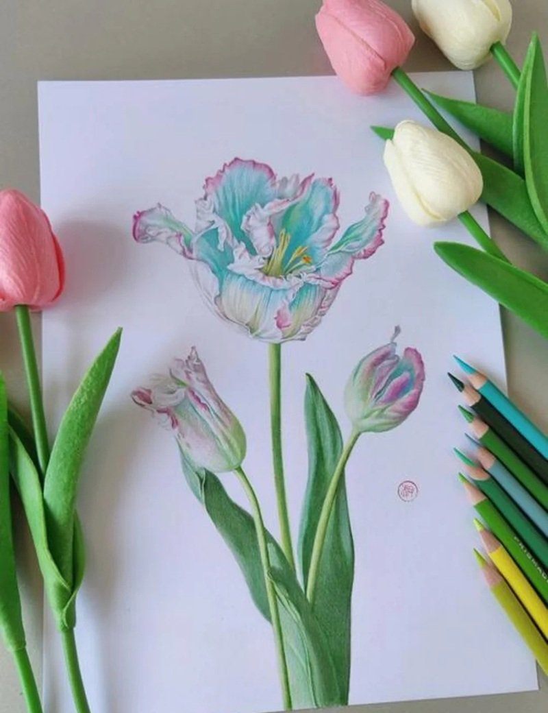 Tranh vẽ tự do đầy cảm xúc