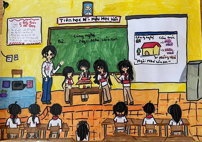 tranh vẽ về thầy cô 1