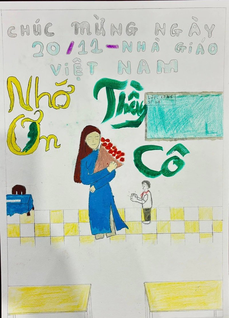 tranh vẽ về thầy cô 11