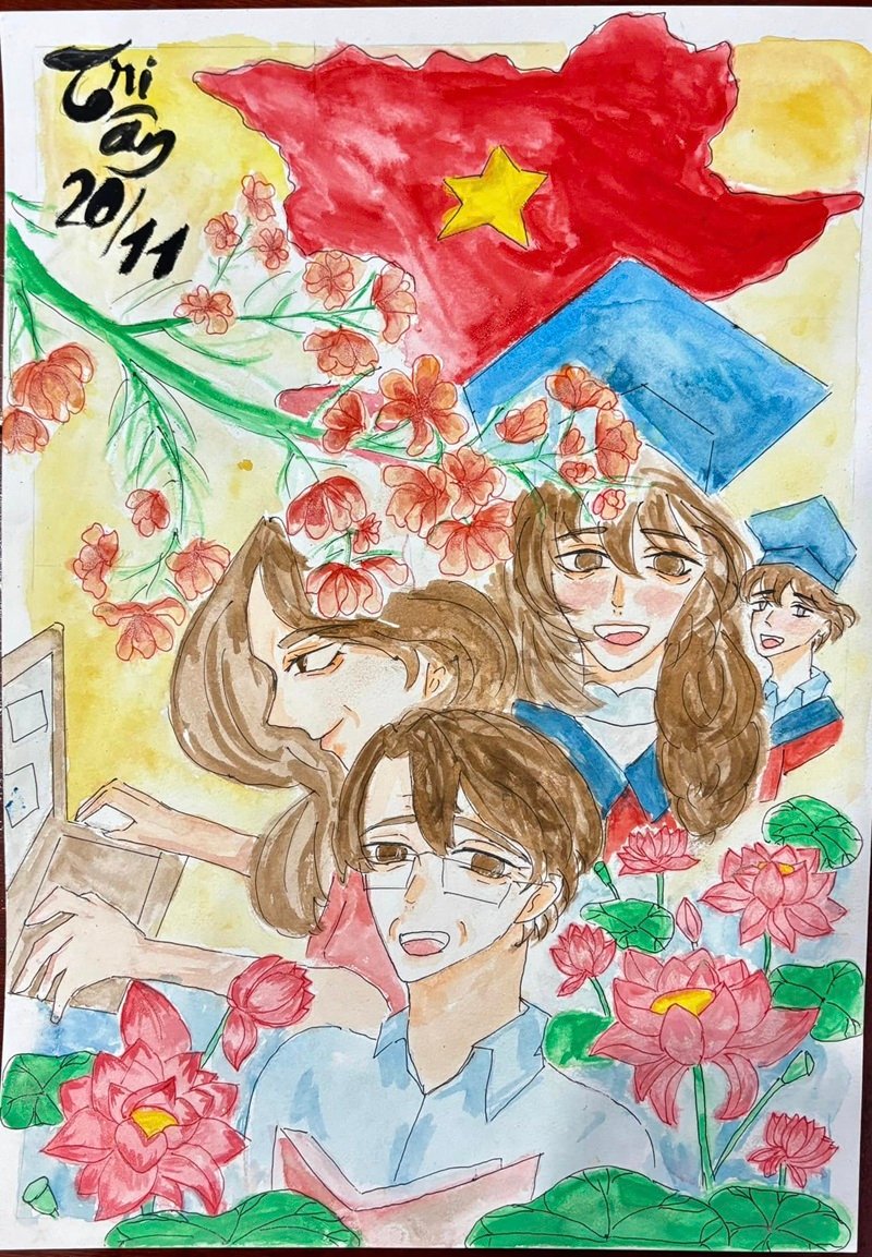 tranh vẽ về thầy cô 21
